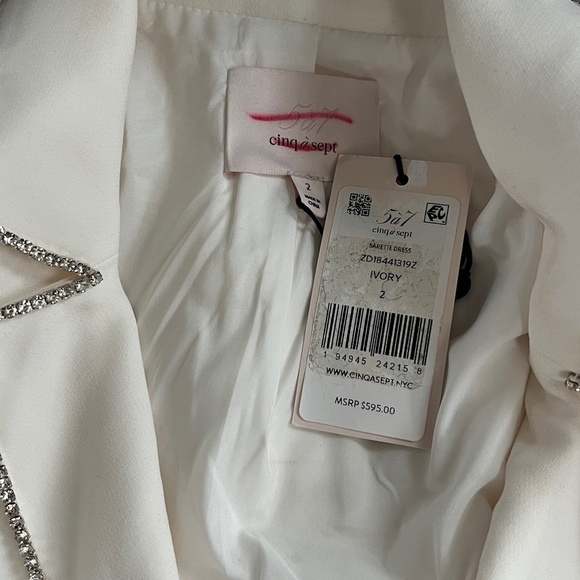 Cinq à Sept Revolve Barette Crystal-Trim Blazer Dress Size 2 NWT - Picture 10 of 11